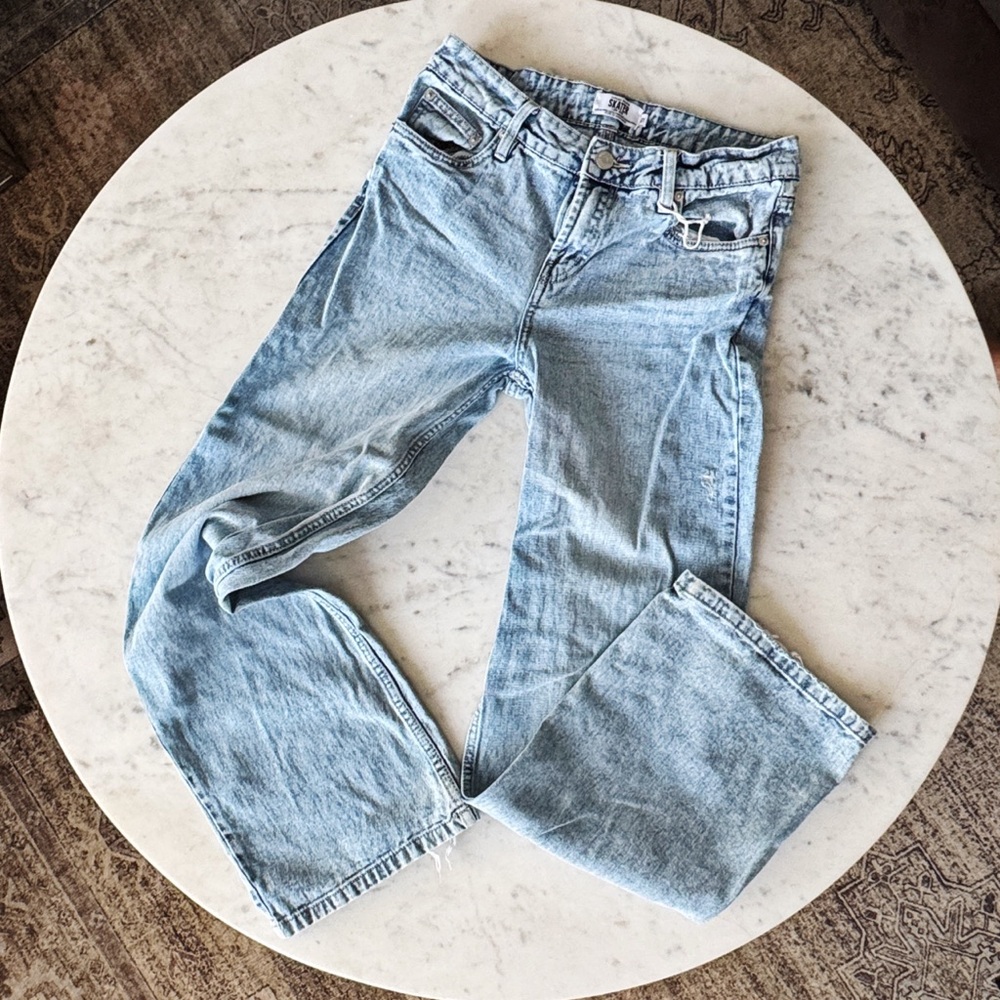 Refuge Light Blue Wide Skater Jeans